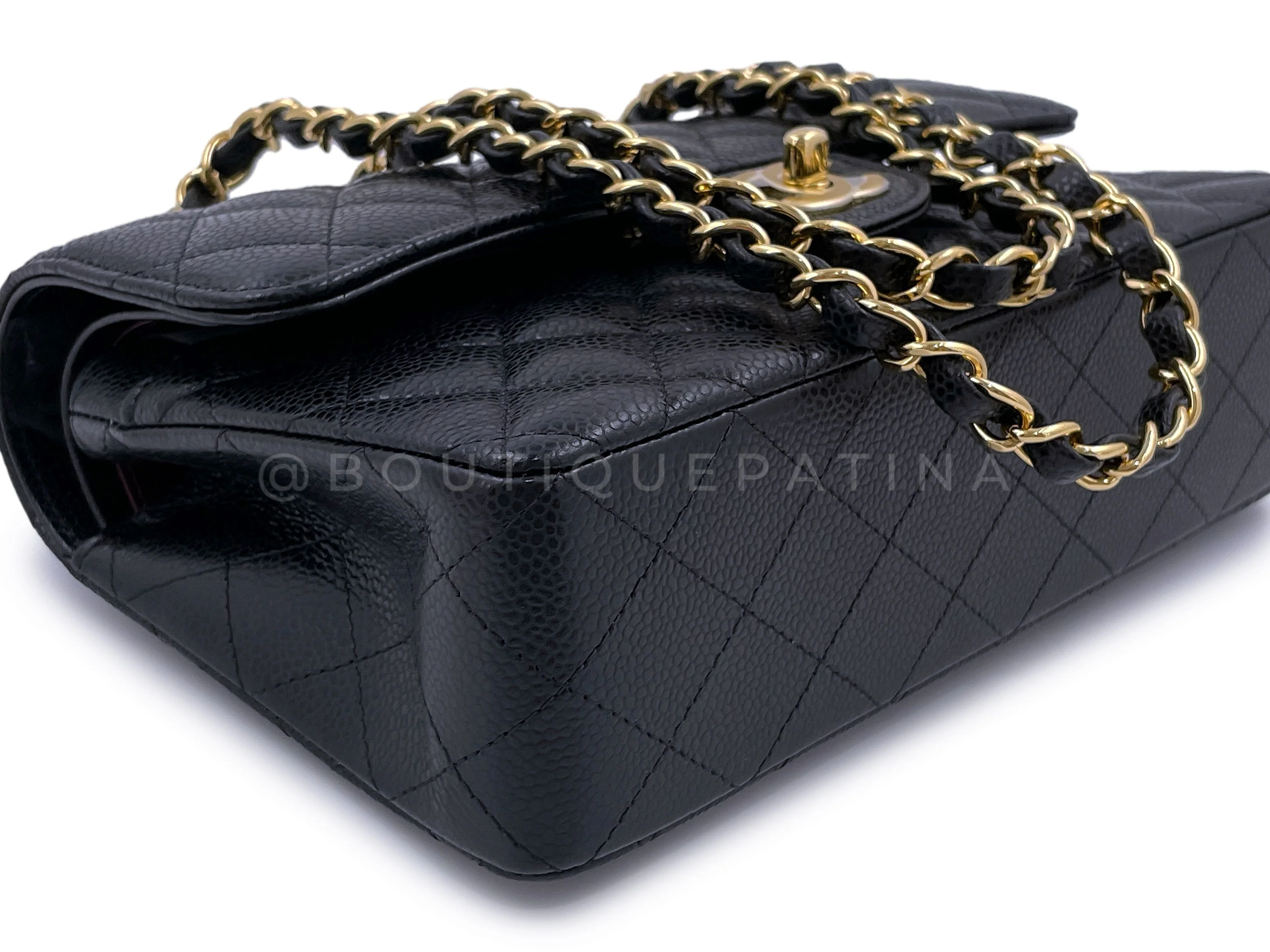 NIB Chanel Small Caviar Classic Double Flap Bag Black GHW - Image 7