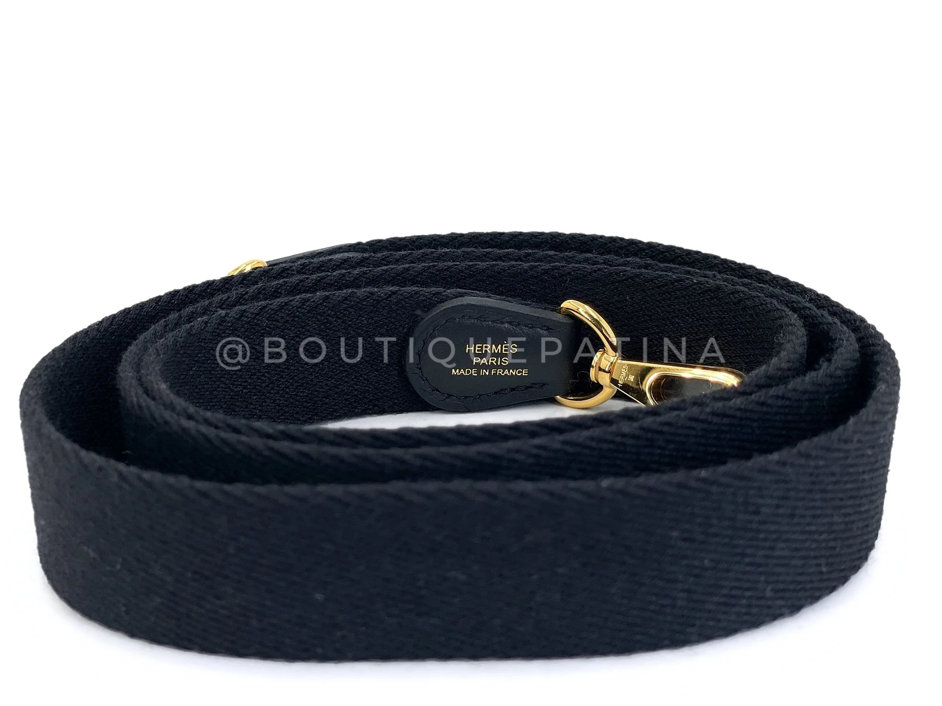 NIB Hermes Black Clemence Mini Evelyne TPM Bag 24k GHW TU4 - Image 11