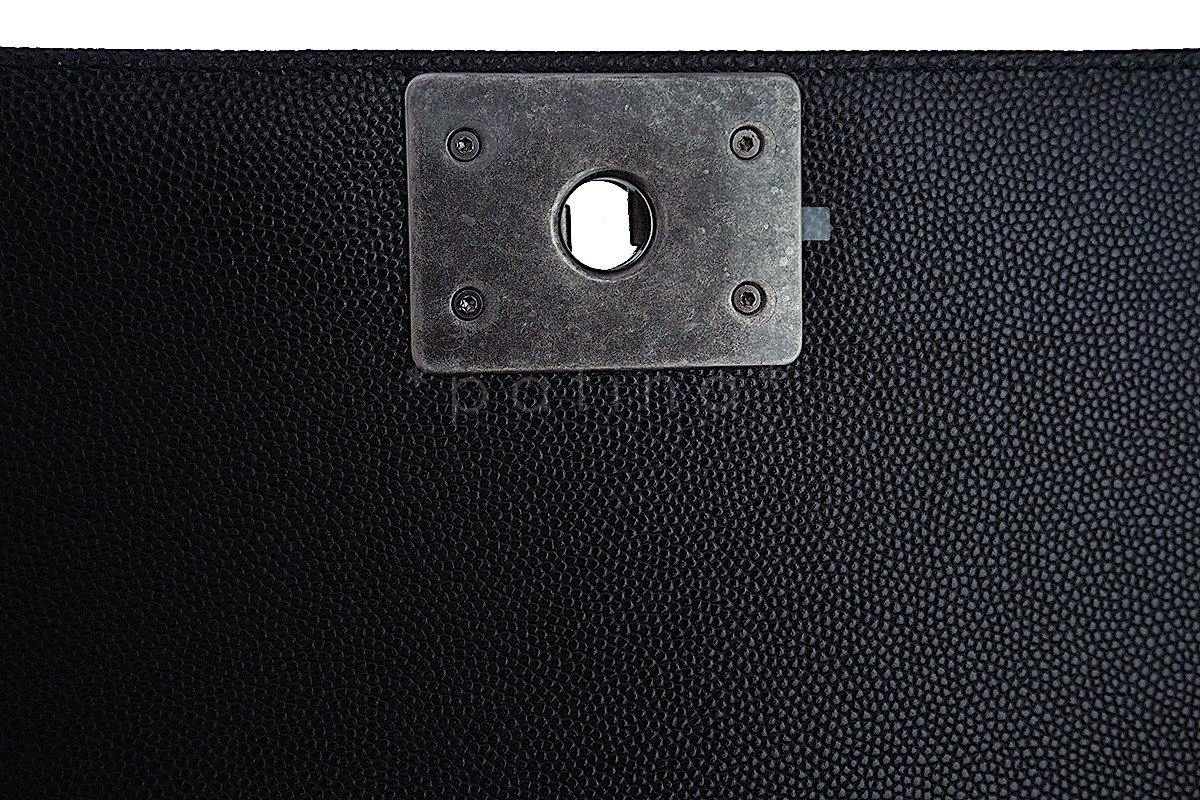 NWT 17P Chanel Black Le Boy Classic Flap, Medium Caviar Bag - Image 9