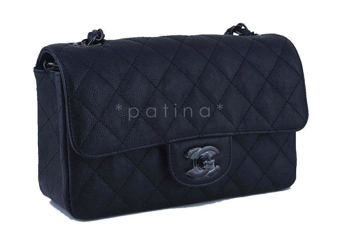 NWT 17S Chanel So Black Classic Mini 2.55 Rectangular Flap Bag - Image 3