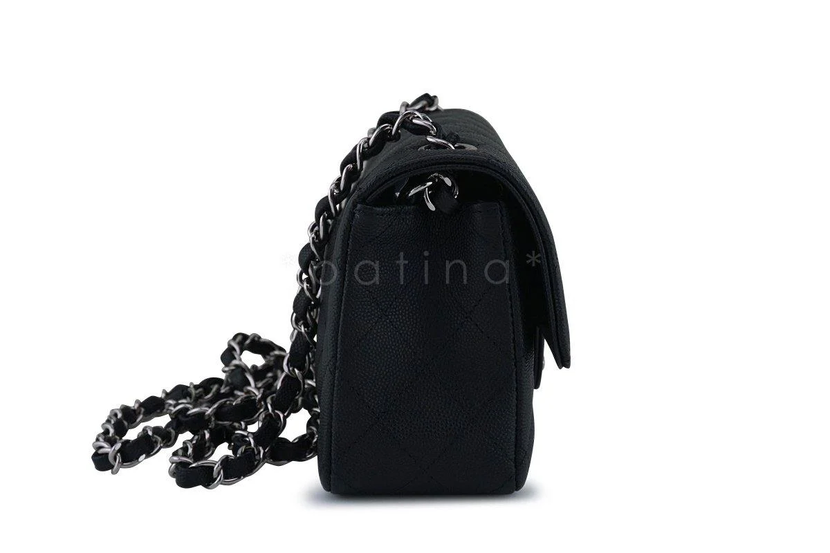 NWT 18C Chanel Black Classic Quilted Rectangular Mini 2.55 Flap Bag SHW - Image 4