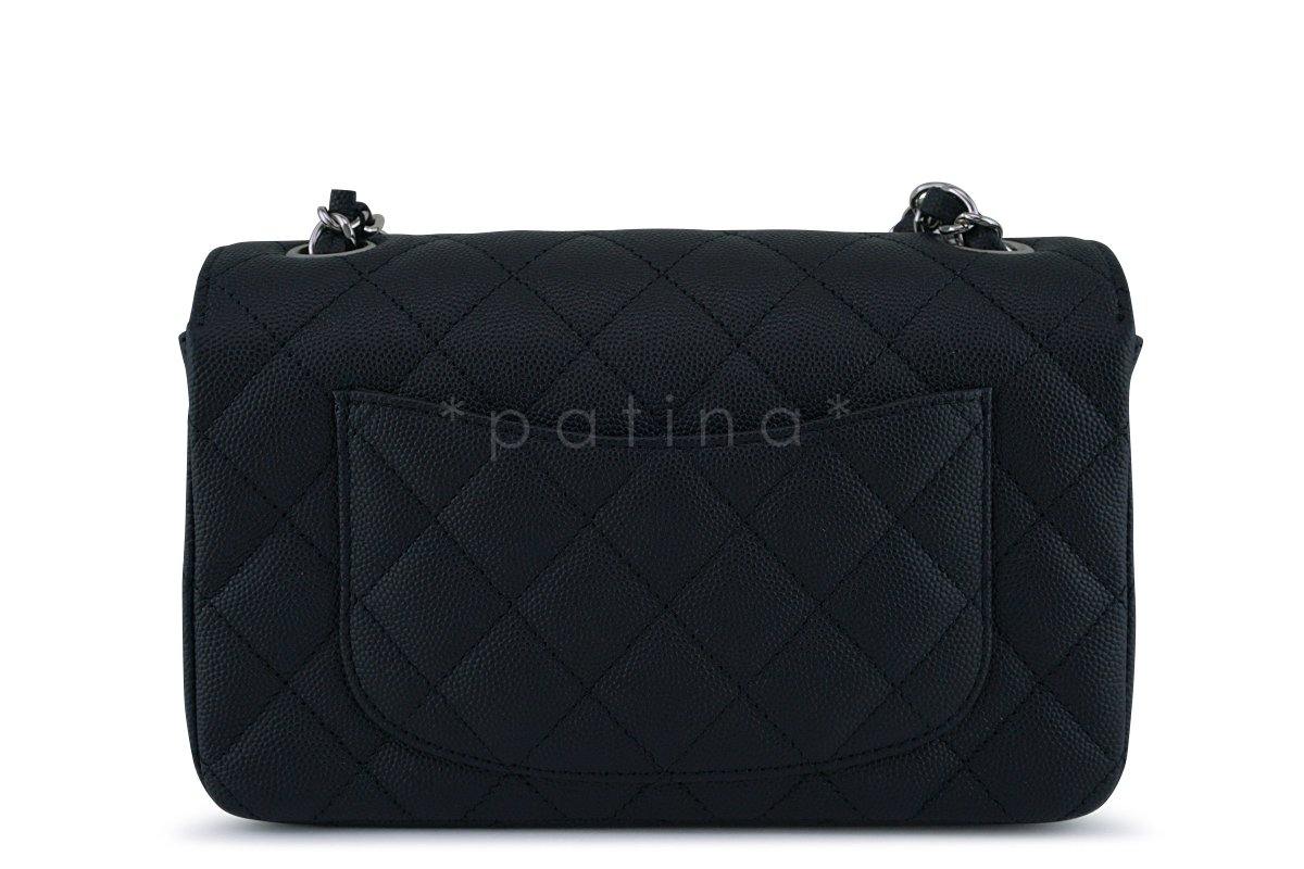 NWT 18C Chanel Black Classic Quilted Rectangular Mini 2.55 Flap Bag SHW - Image 5