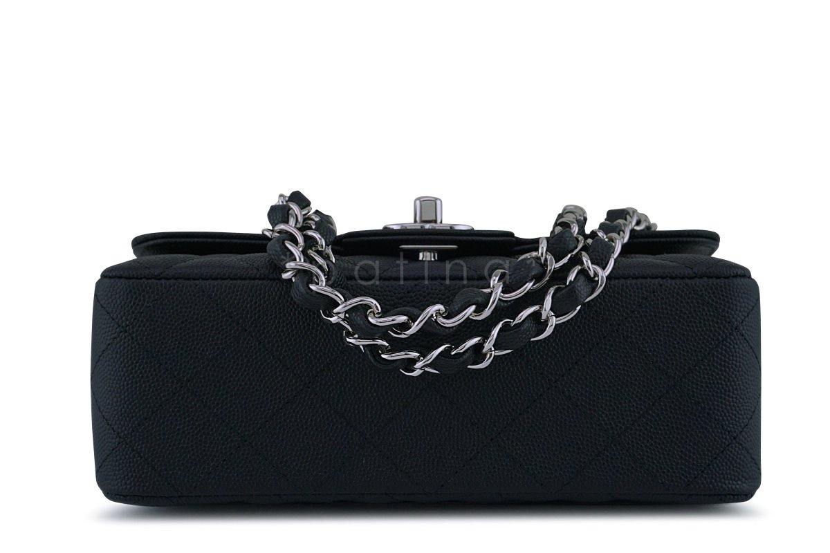 NWT 18C Chanel Black Classic Quilted Rectangular Mini 2.55 Flap Bag SHW - Image 6