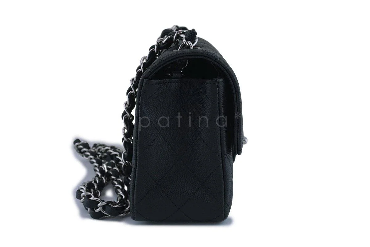 NWT 18C Chanel Black Classic Quilted Rectangular Mini Flap Bag SHW - Image 4