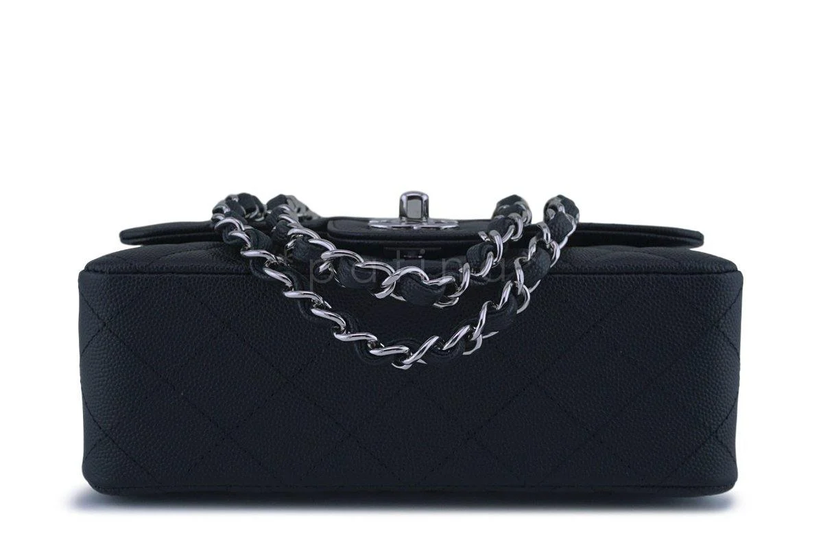 NWT 18C Chanel Black Classic Quilted Rectangular Mini Flap Bag SHW - Image 6