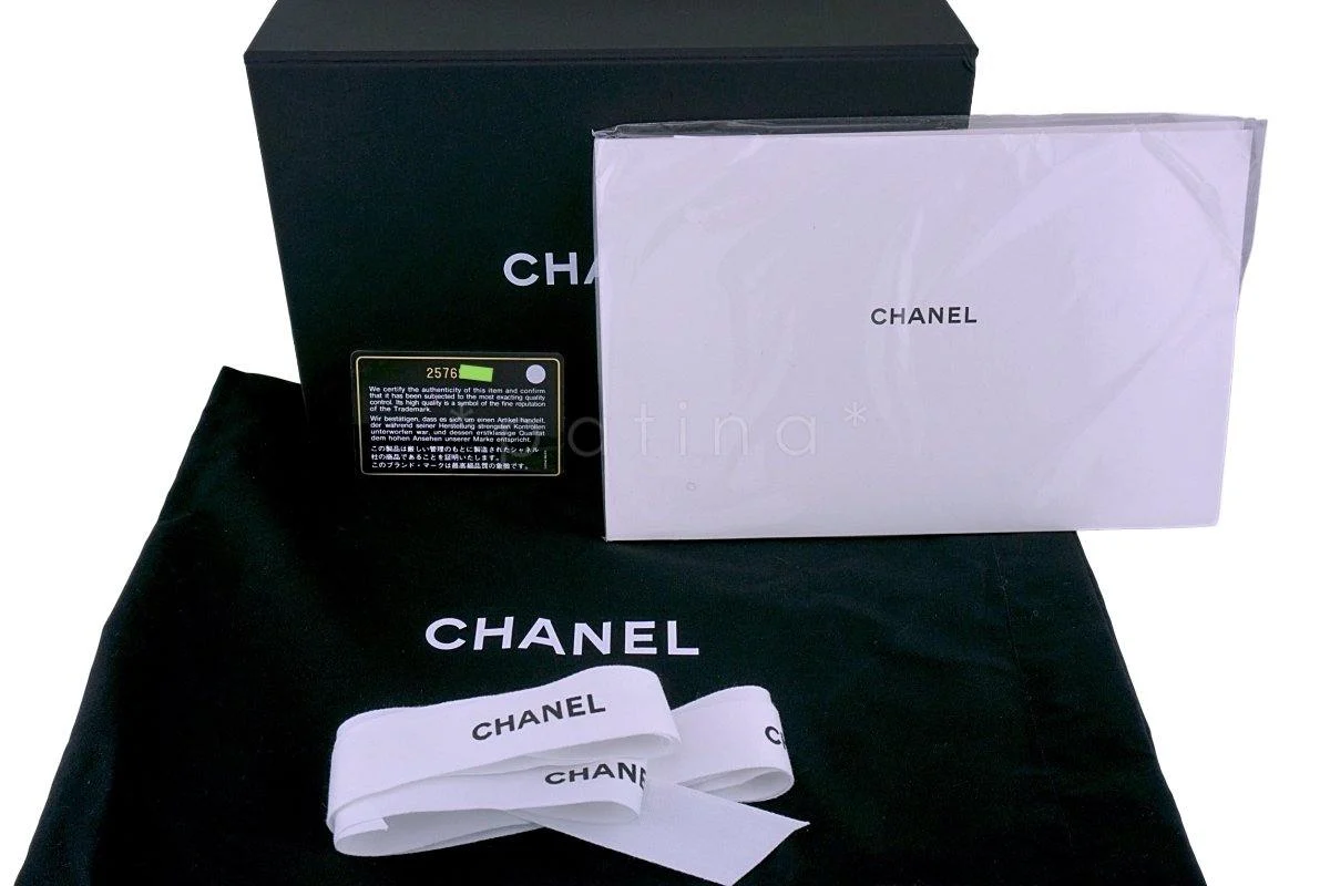 NWT 18S Chanel Black Caviar Classic Quilted Rectangular Mini Flap Bag - Image 13