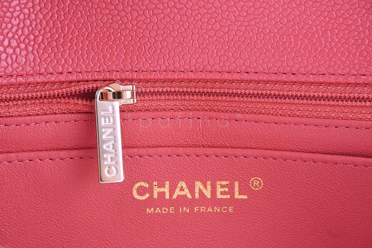 NWT 18S Chanel Pearly Pink  Caviar Classic Quilted Rectangular Mini Flap Bag - Image 10