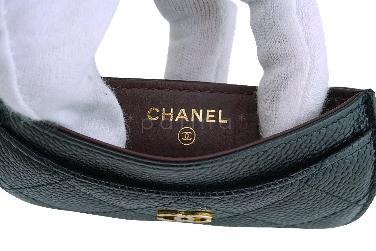 NWT Chanel Black Caviar Classic Slim Card Holder Case Wallet - Image 5