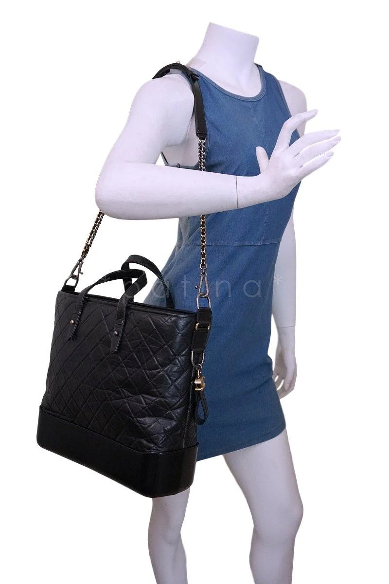 NWT Chanel Black Large Gabrielle Tote Shopper Bag - Image 15