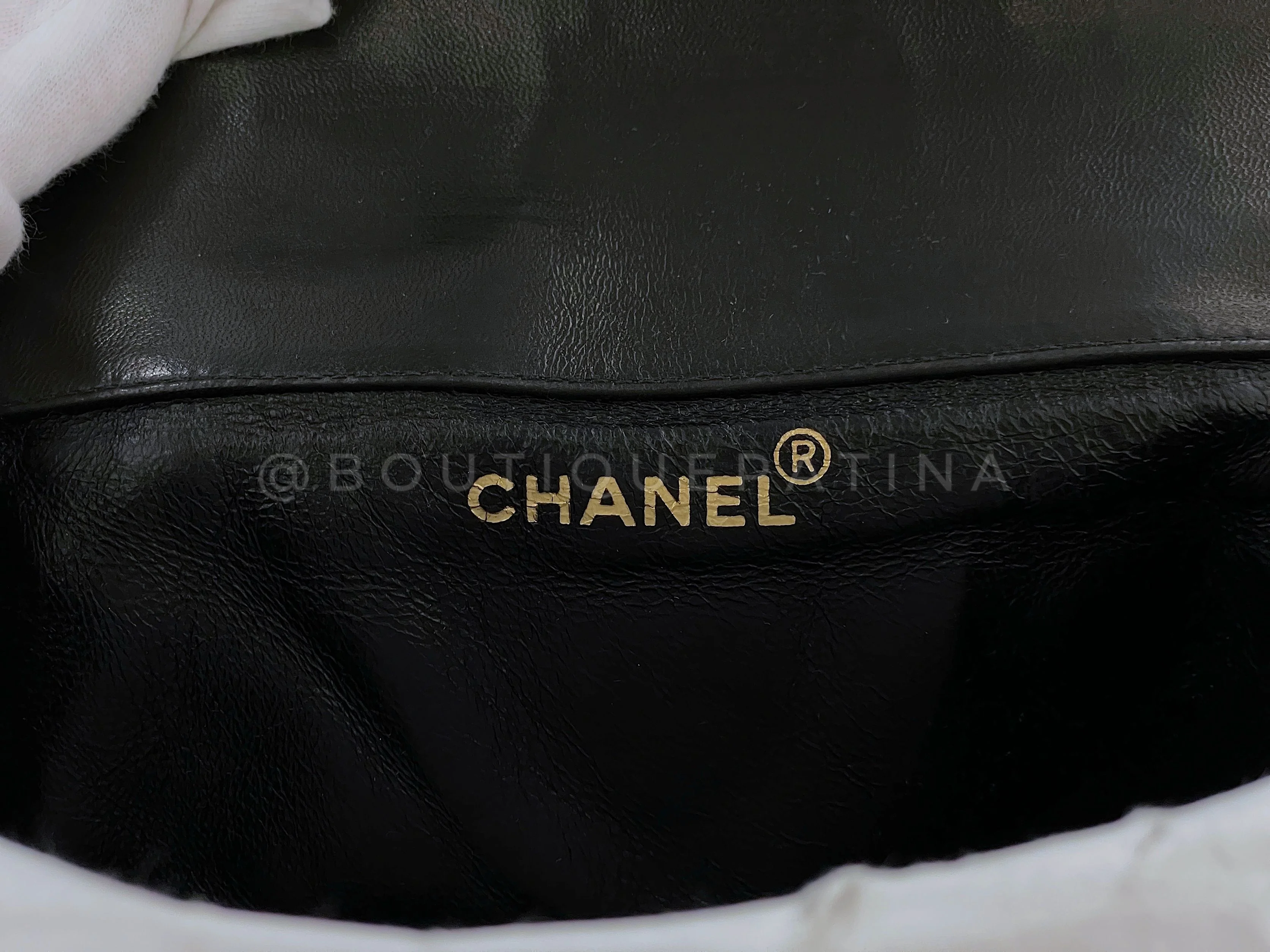 Pristine Chanel 1995 Vintage Black Duma Backpack Bag 24k GHW Lambskin - Image 11