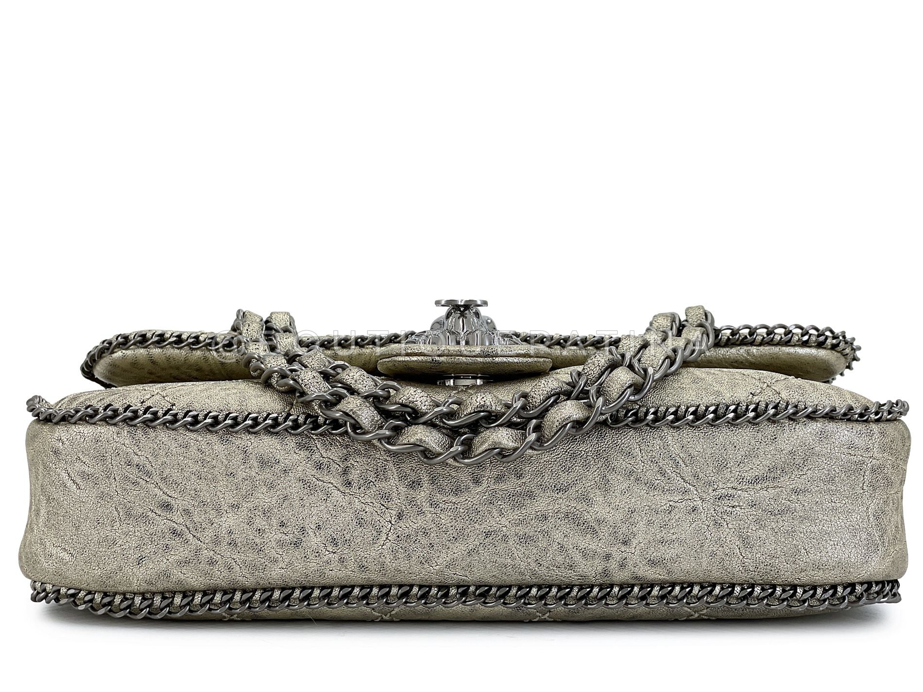 Pristine Chanel 2007 Vintage Leo the Lionhead Lion Flap Bag RHW WX2 - Image 6
