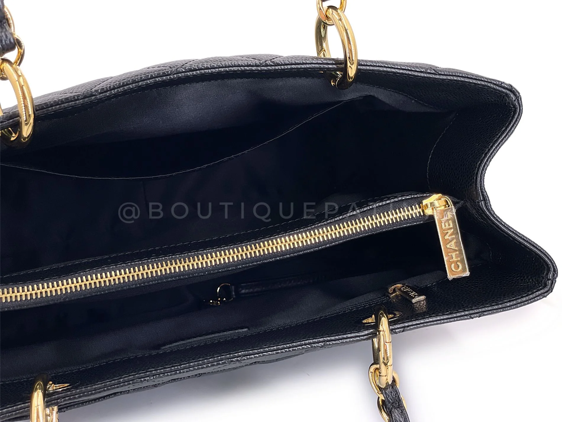 Pristine Chanel Black Caviar Grand Shopper Tote GST Bag GHW  SXC - Image 10