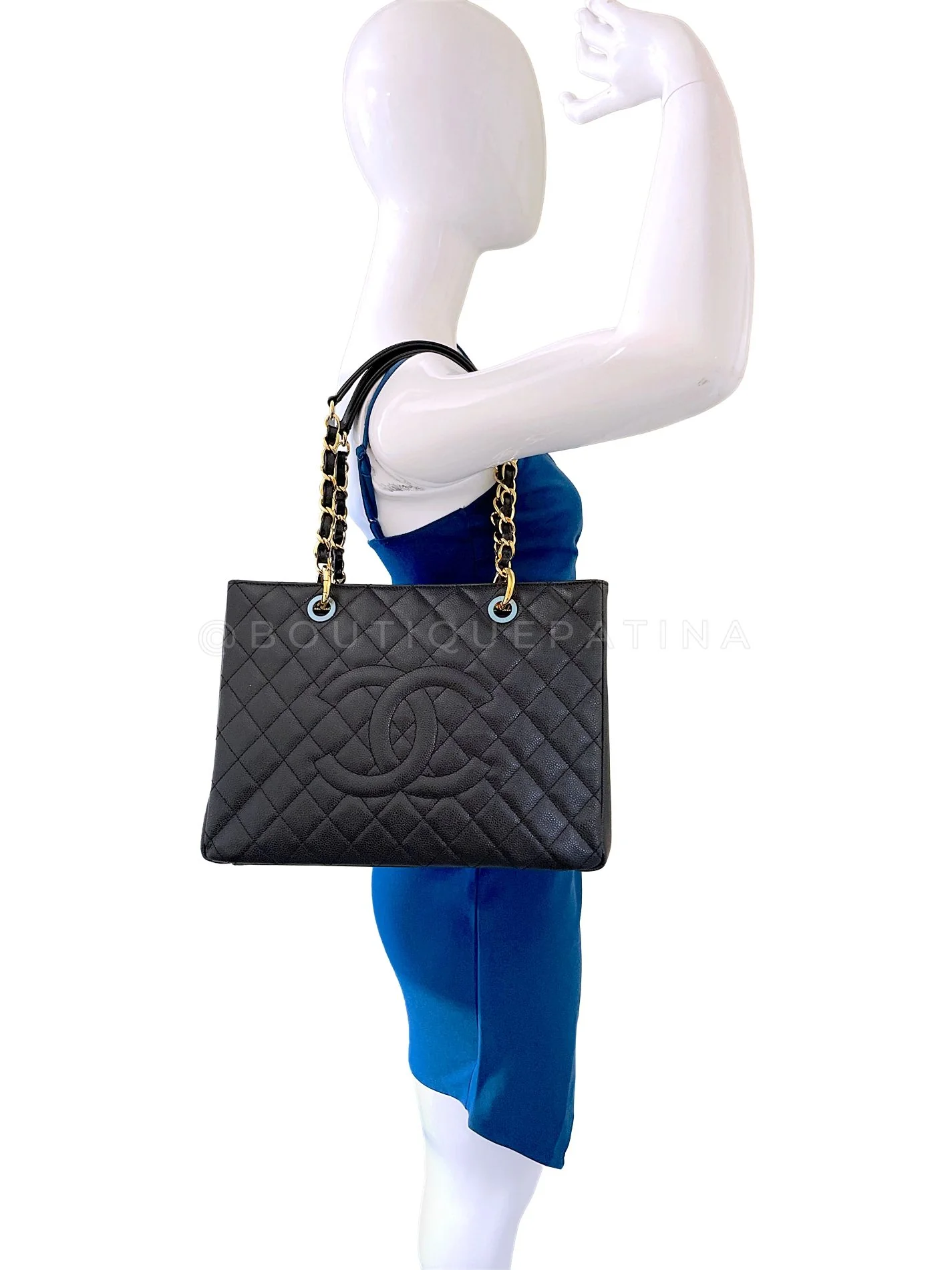 Pristine Chanel Black Caviar Grand Shopper Tote GST Bag GHW  SXC - Image 14