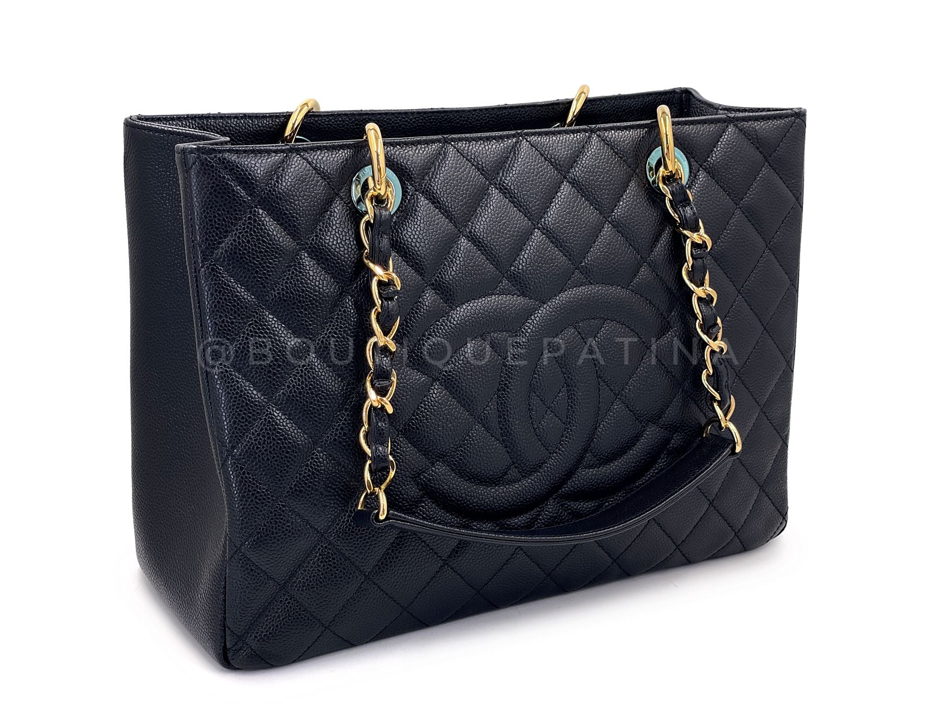 Pristine Chanel Black Caviar Grand Shopper Tote GST Bag GHW  SXC - Image 2