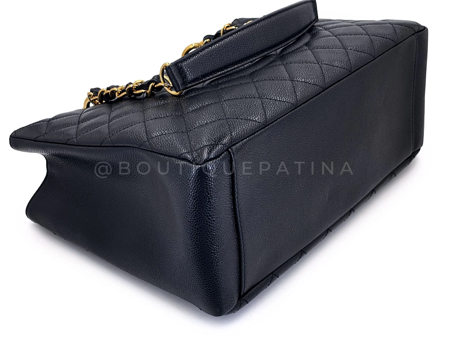 Pristine Chanel Black Caviar Grand Shopper Tote GST Bag GHW  SXC - Image 7