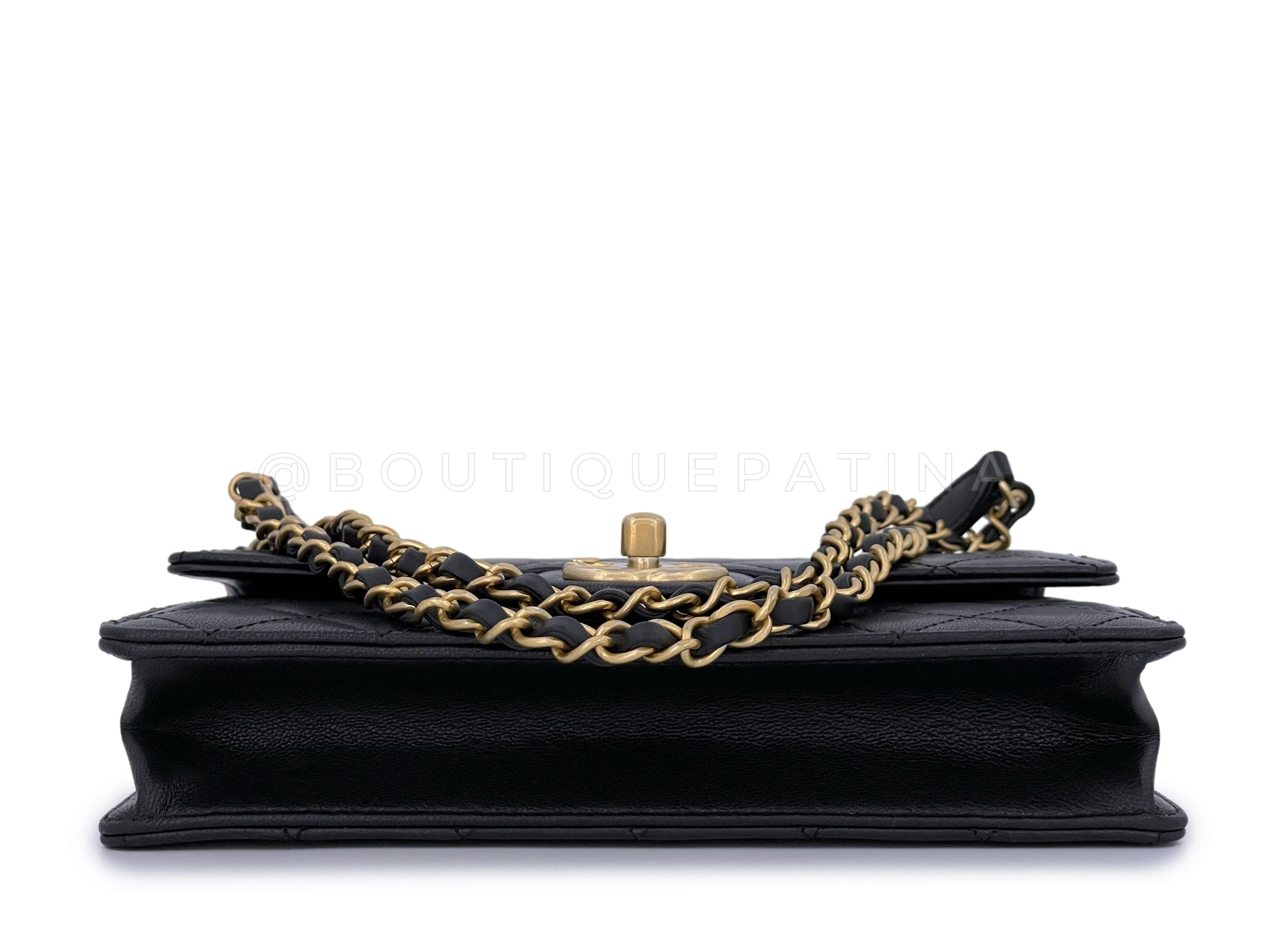 Pristine Chanel Black Goatskin Chic Pearls Quilted Flap Bag GHW - Image 6