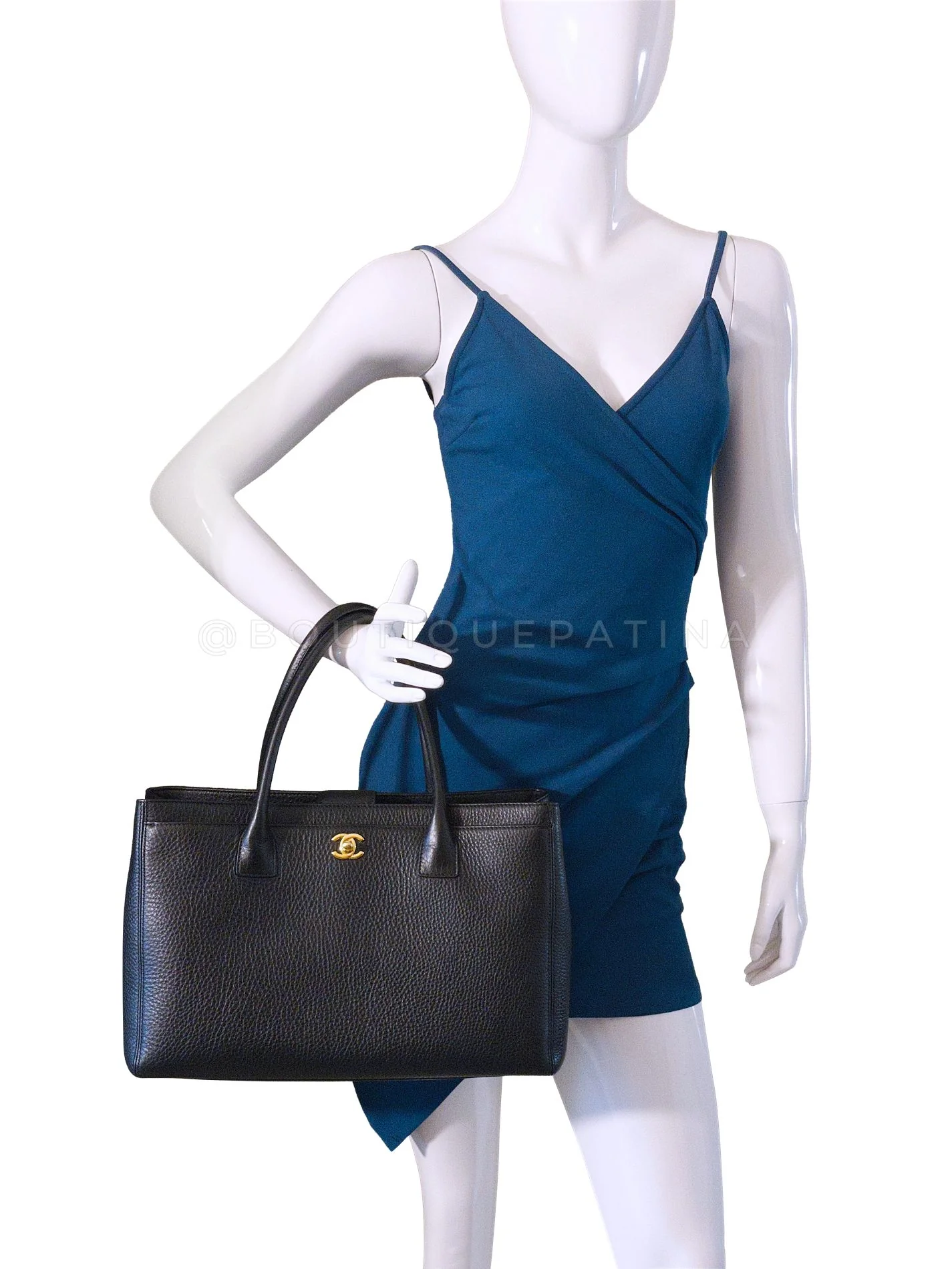 Pristine Chanel Large Black Executive Cerf Shopper Tote Bag GHW YUP - Image 18