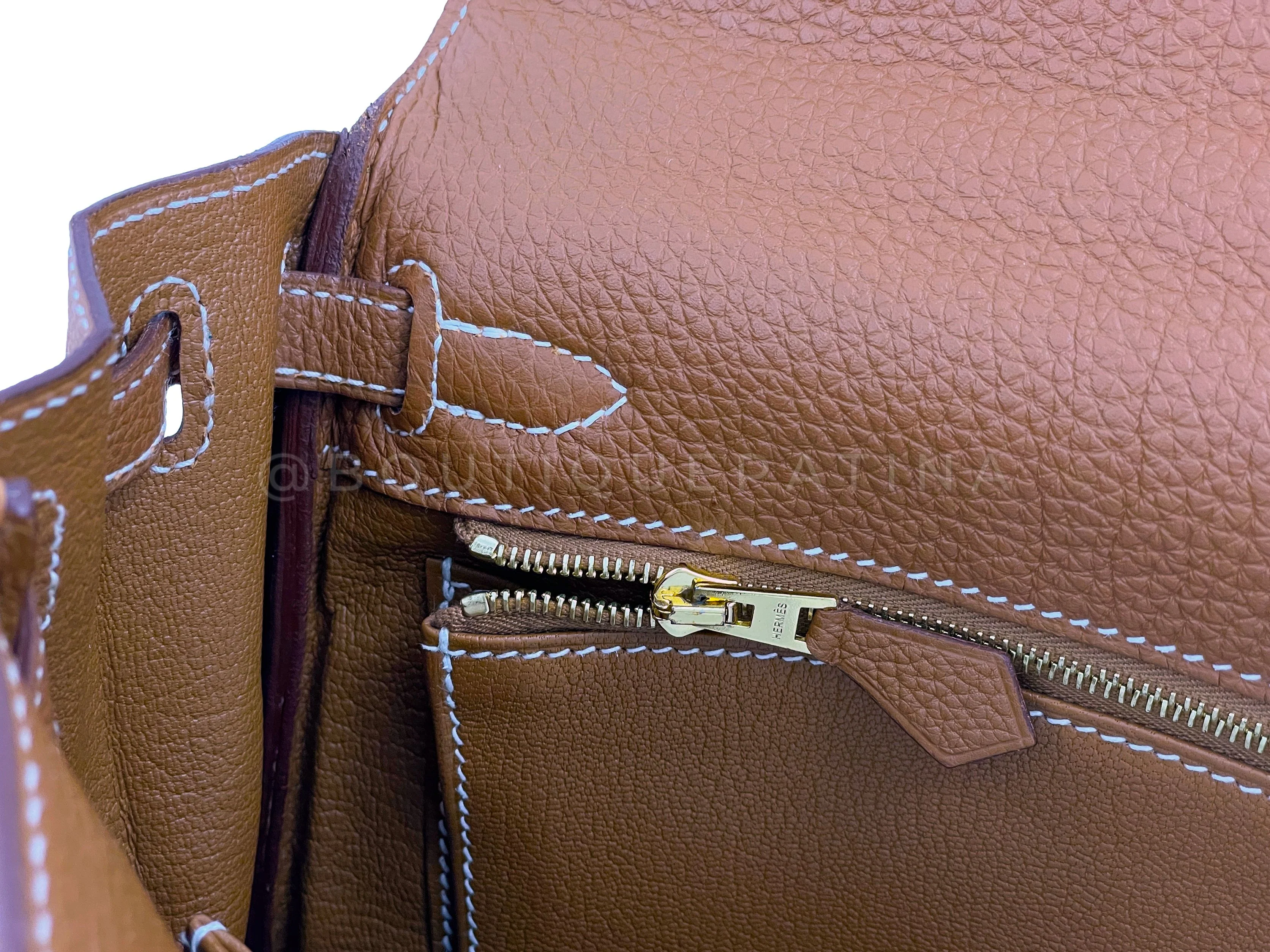 Pristine Hermes 25cm Kelly Bag Gold Togo Retourne 24k GHW - Image 15