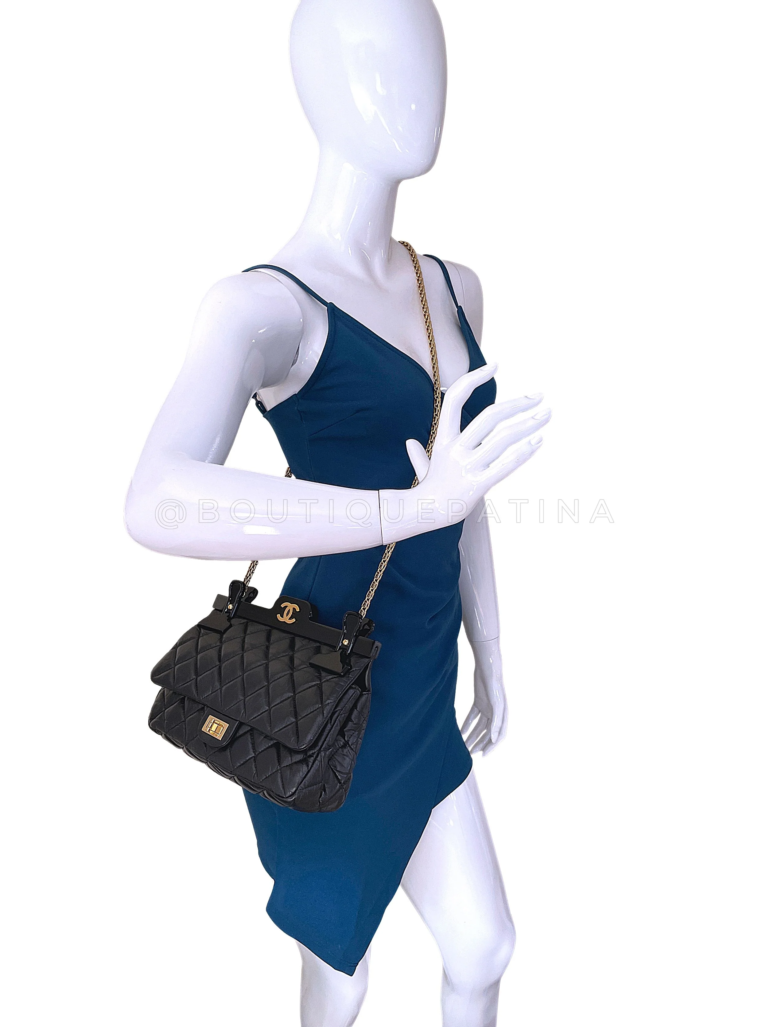 Rare Chanel 2016 "Hanger" Reissue 2.55 225 Classic Flap Bag GHW SVB - Image 14