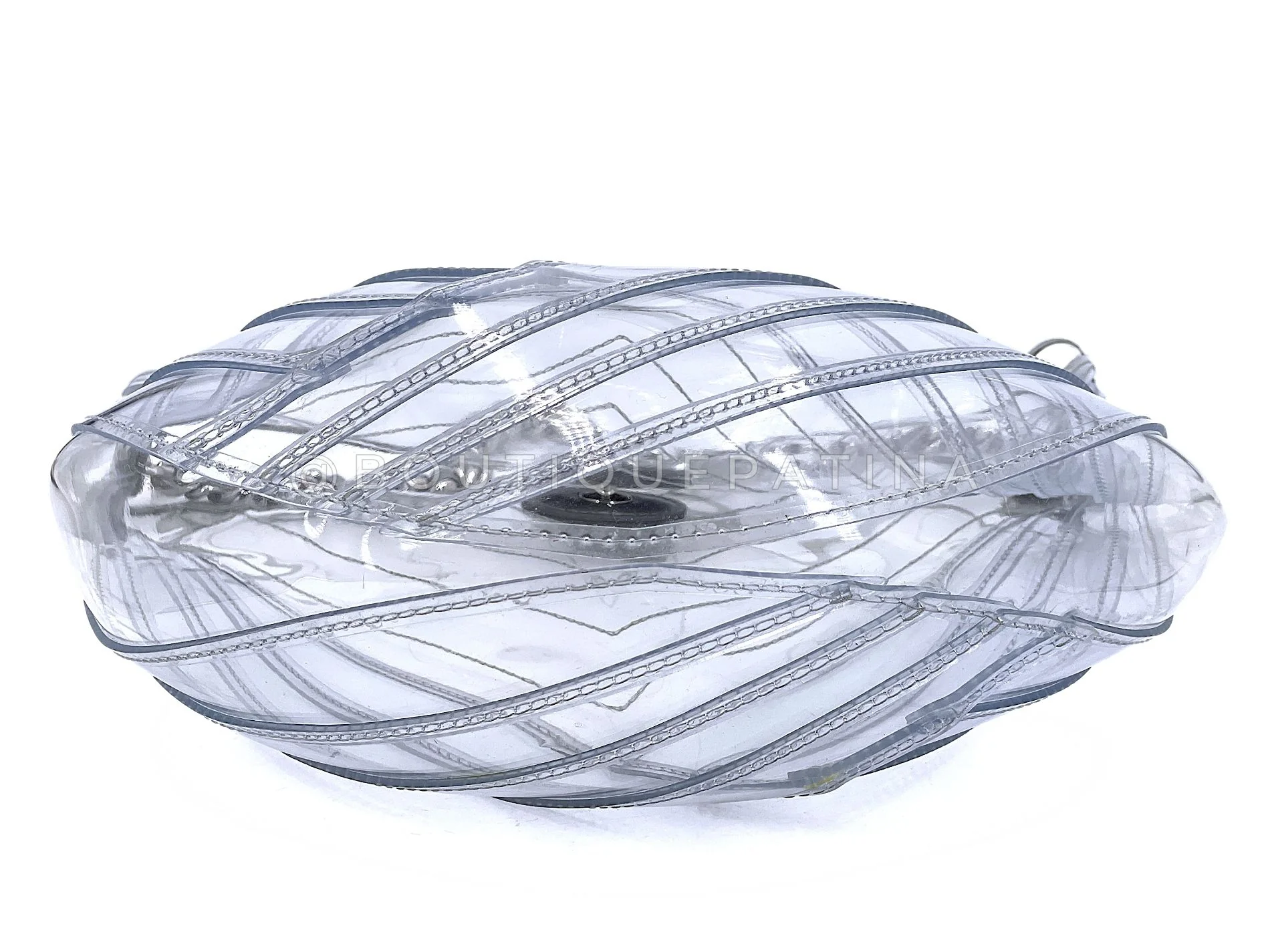 Rare Chanel 2018 Clear PVC Droplet Hobo Bag RHW 227 - Image 6