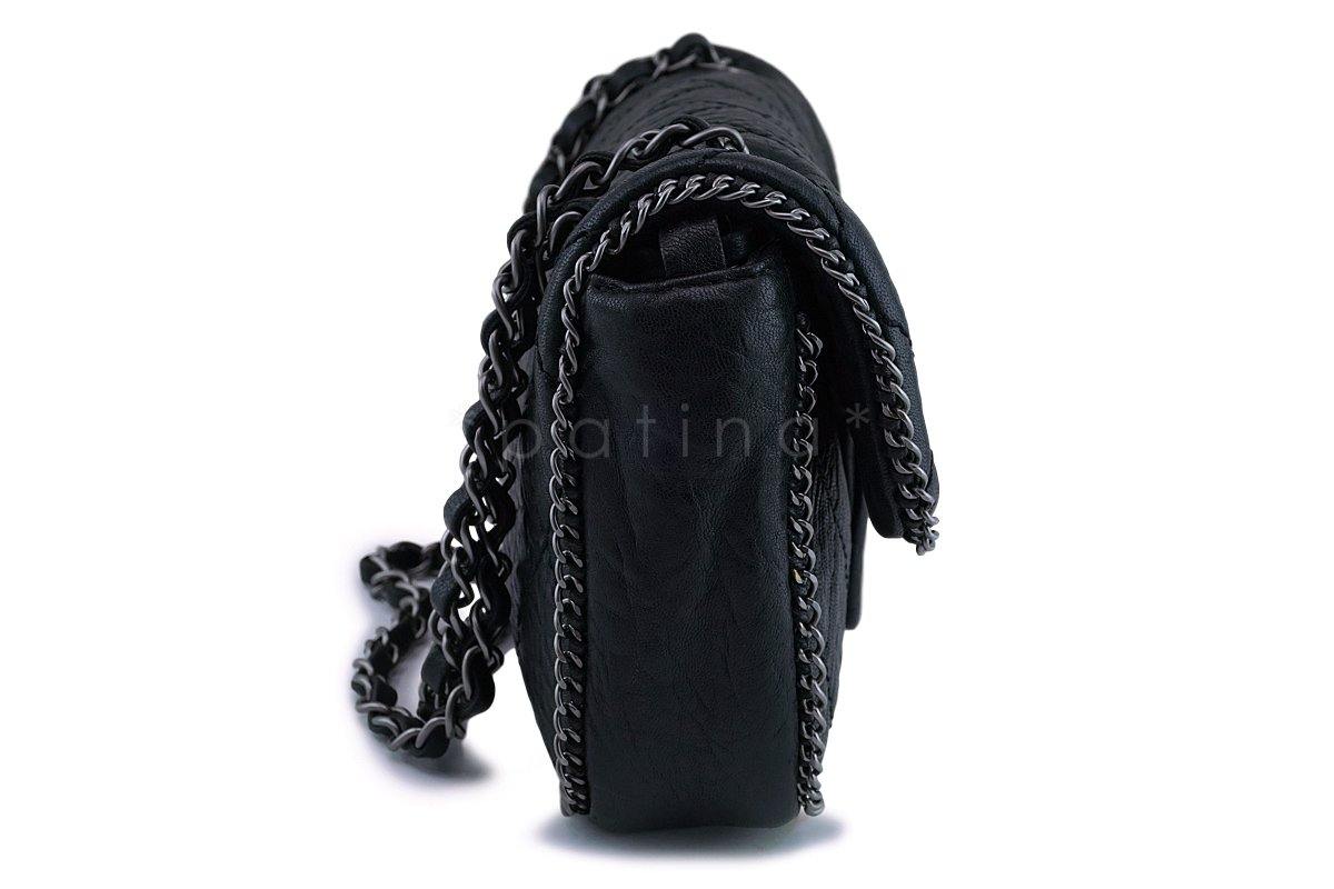 Rare Chanel Black Leo the Lionhead Pebbled Quilted Flap Bag RHW - Image 4