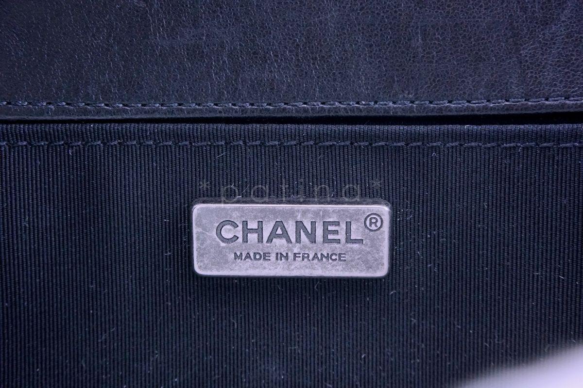 Rare Chanel Black Strass Crystals Small Classic Boy Flap Bag - Image 11
