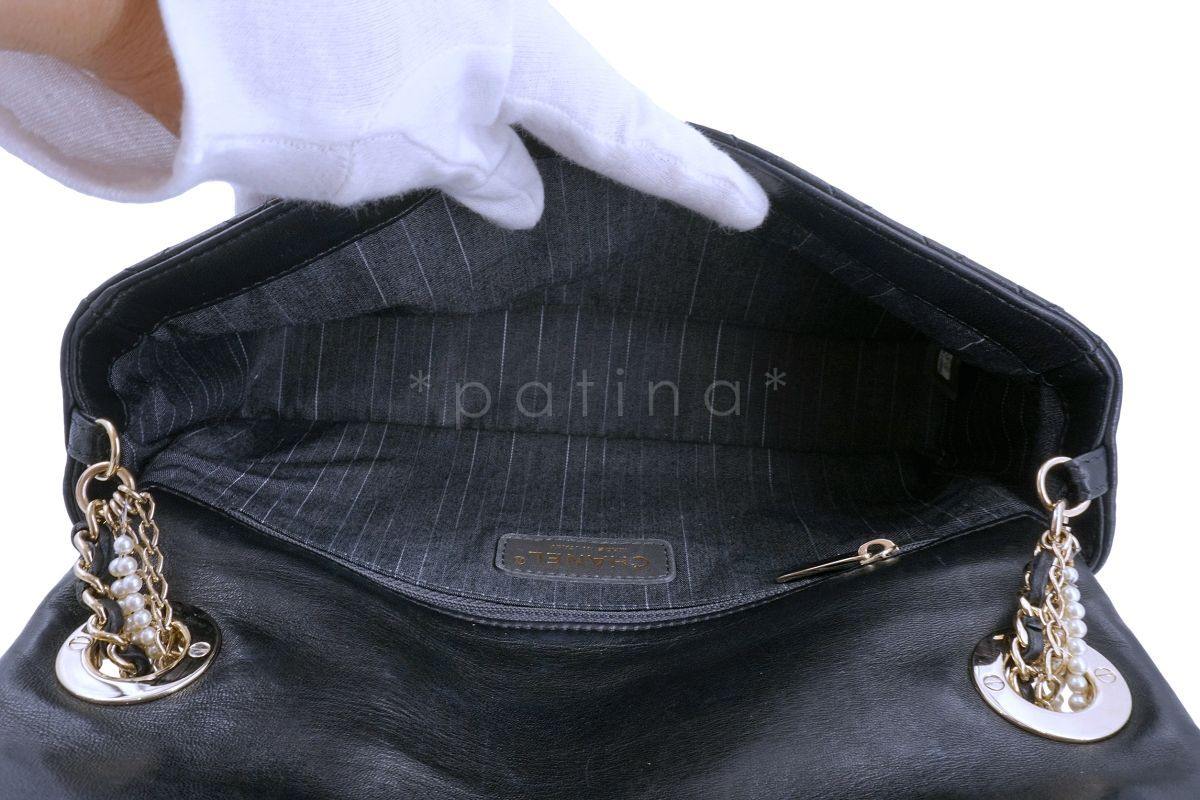 Rare Chanel Black Westminster Pearl Classic Flap Bag - Image 10