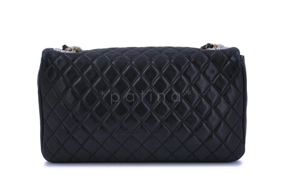 Rare Chanel Black Westminster Pearl Classic Flap Bag - Image 5