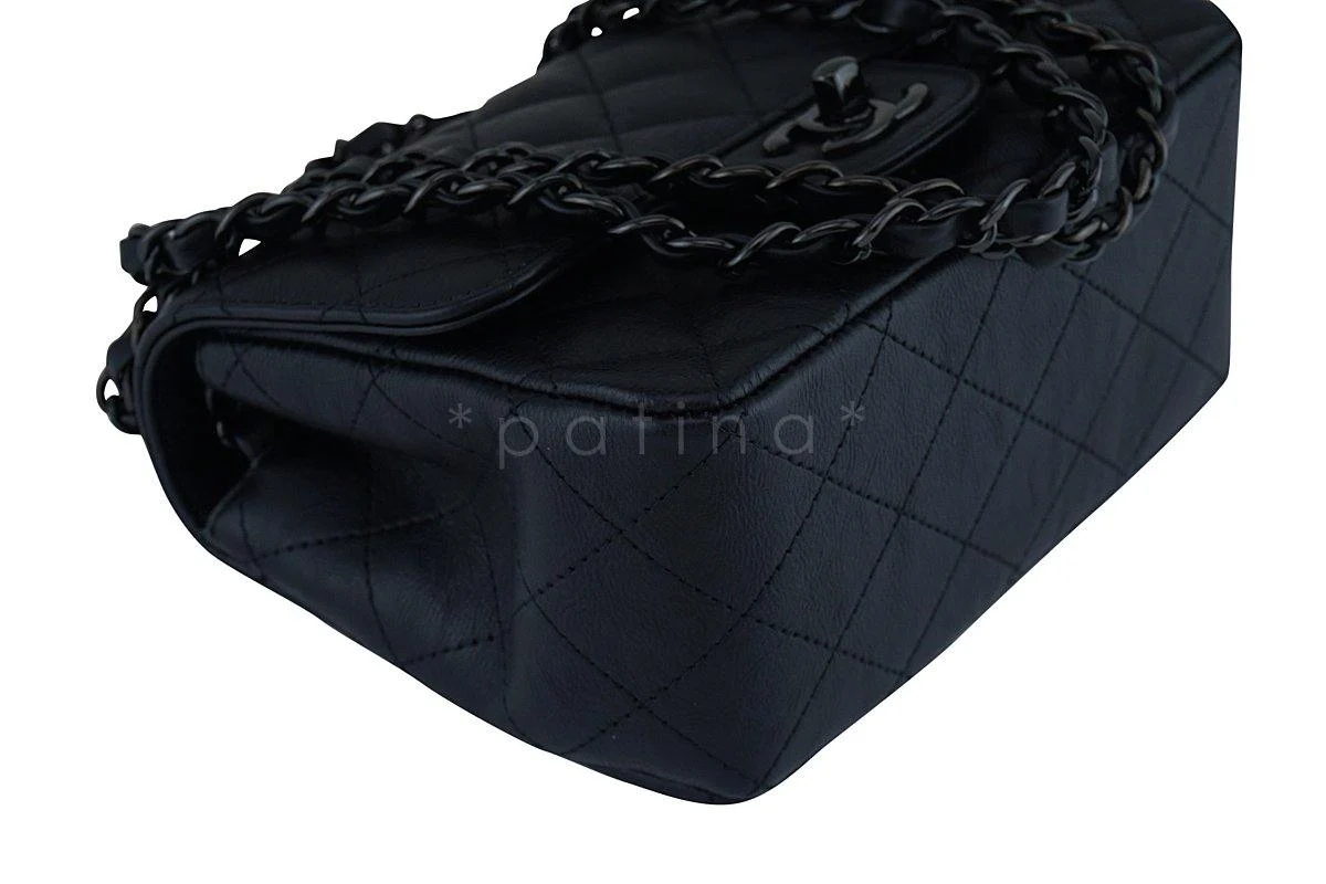 Rare Chanel So Black Classic Quilted Square Mini 2.55 Flap Bag - Image 7