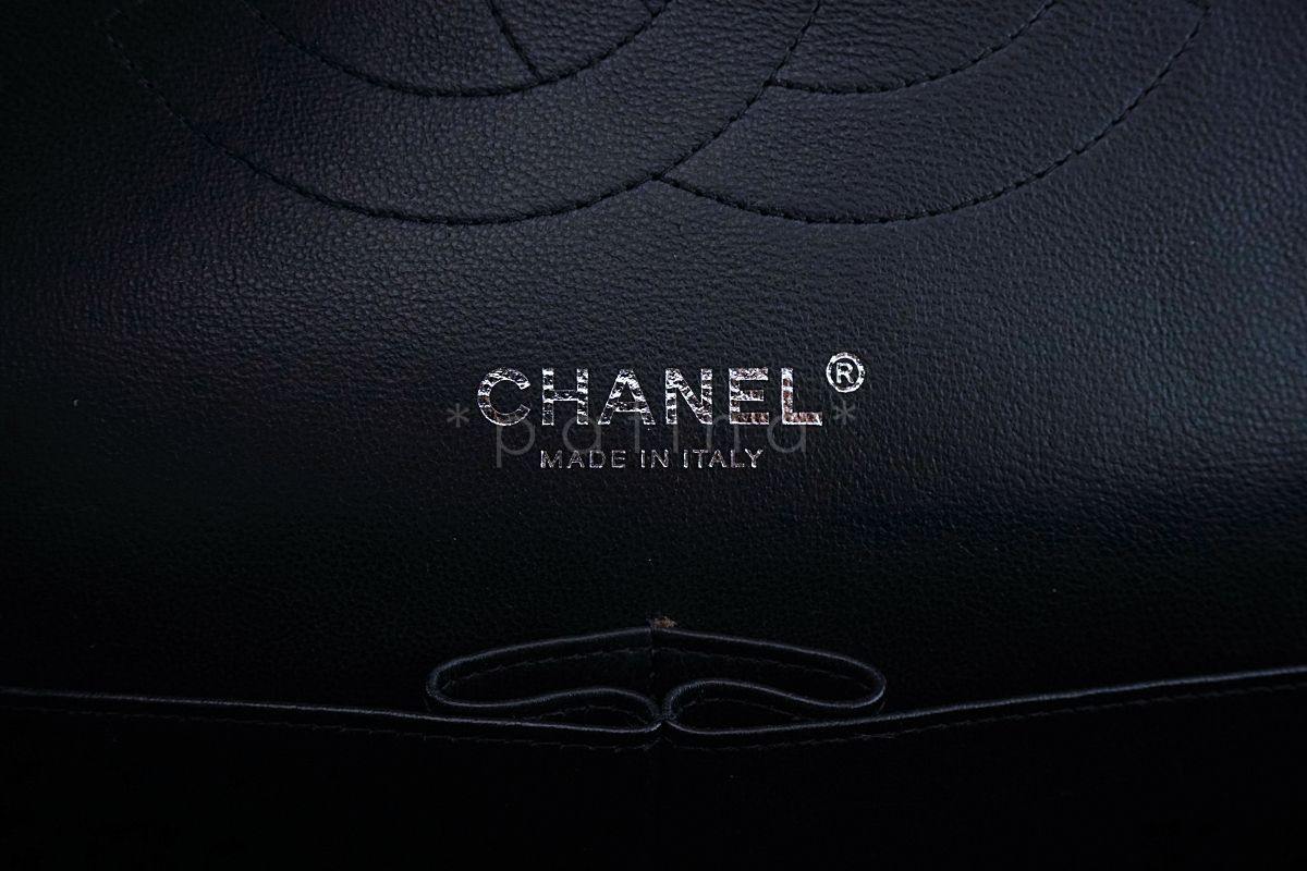 Rare Chanel So Black Crumpled Calf Jumbo Classic Double Flap Bag - Image 11