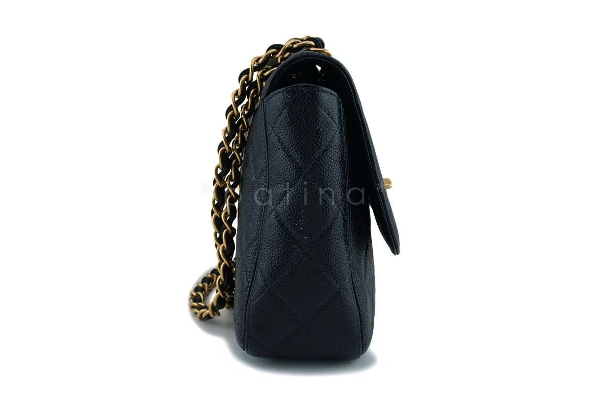 Rare Chanel Vintage Black Caviar Flap with Classic Jumbo CCs Bag GHW - Image 4