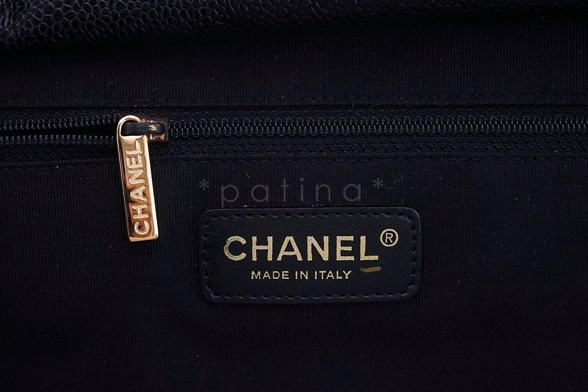 Rare Chanel Vintage Black Caviar Weekender XXL GST Travel Tote Bag - Image 10