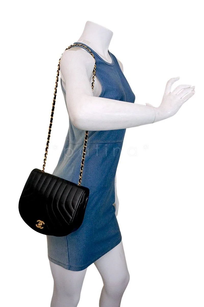 Rare Chanel Vintage Lambskin Rounded Classic Flap Bag 24k GHW - Image 13